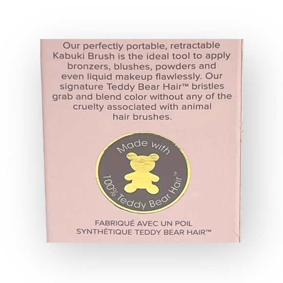 Deadstock: new Too Faced ㋛ Retractable Teddy Bear Hair Kabuki Brush ㋛ Metal Pink - Picture 12 of 16